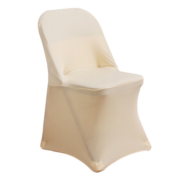 Elegant White Spandex Folding Chair Covers Soft Touch & Universal Fit