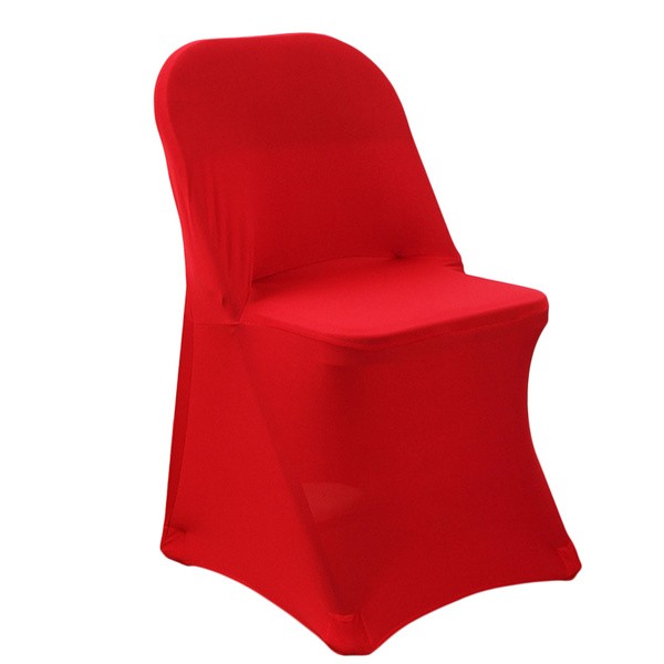 Elegant White Spandex Folding Chair Covers Soft Touch & Universal Fit