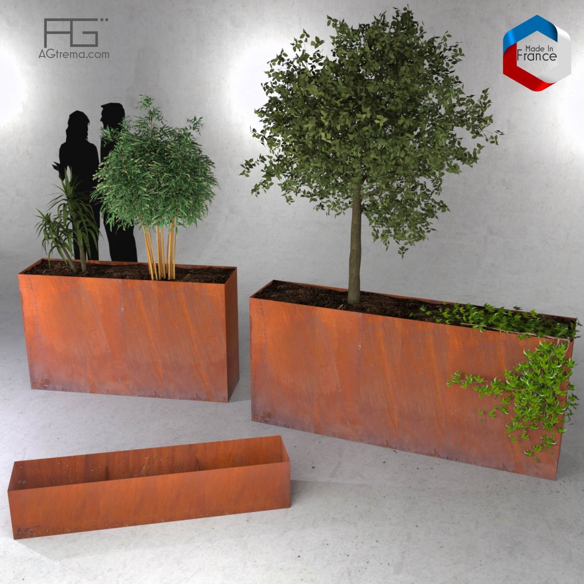 Bac à plantes et Jardinière Corten AGtrema