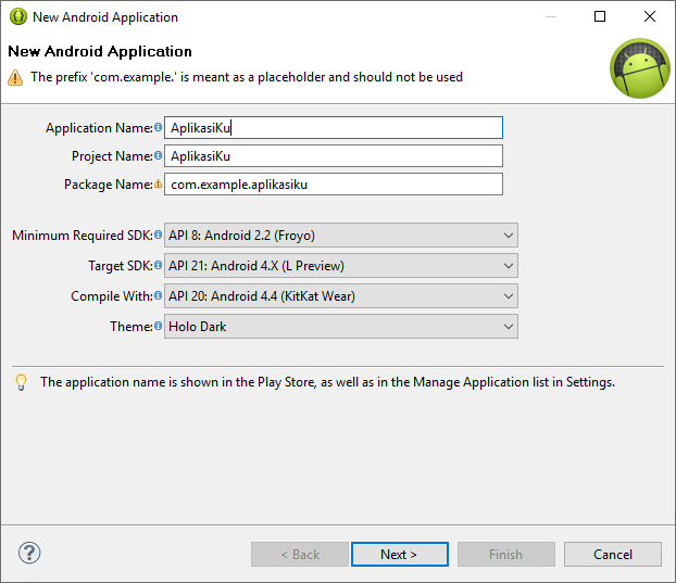 Membuat Aplikasi Dasar Menggunakan Eclipse ADT Bundle