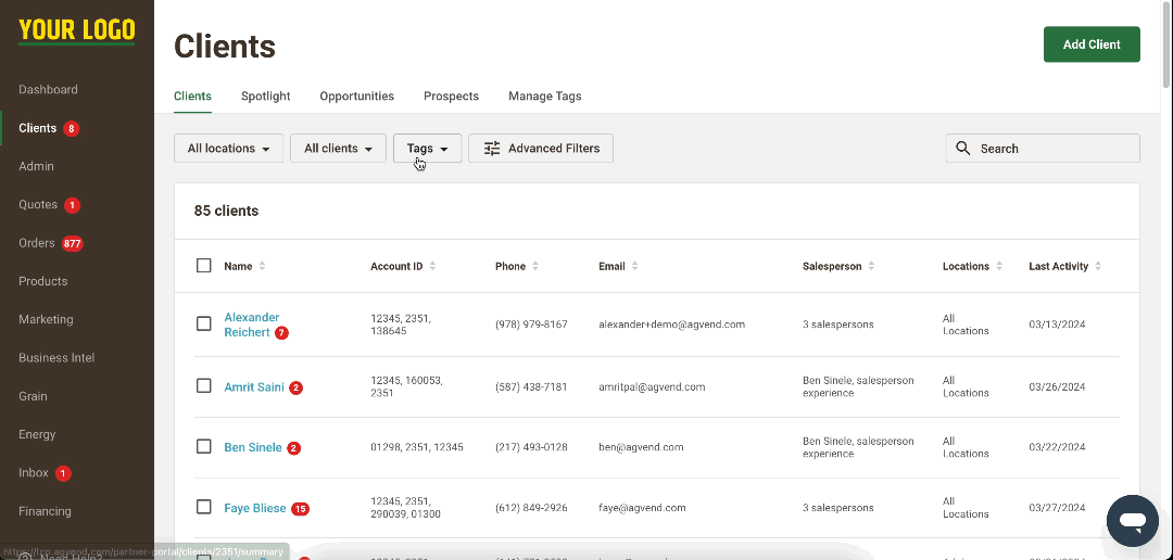 How to Send Bulk Client Messages AgVend