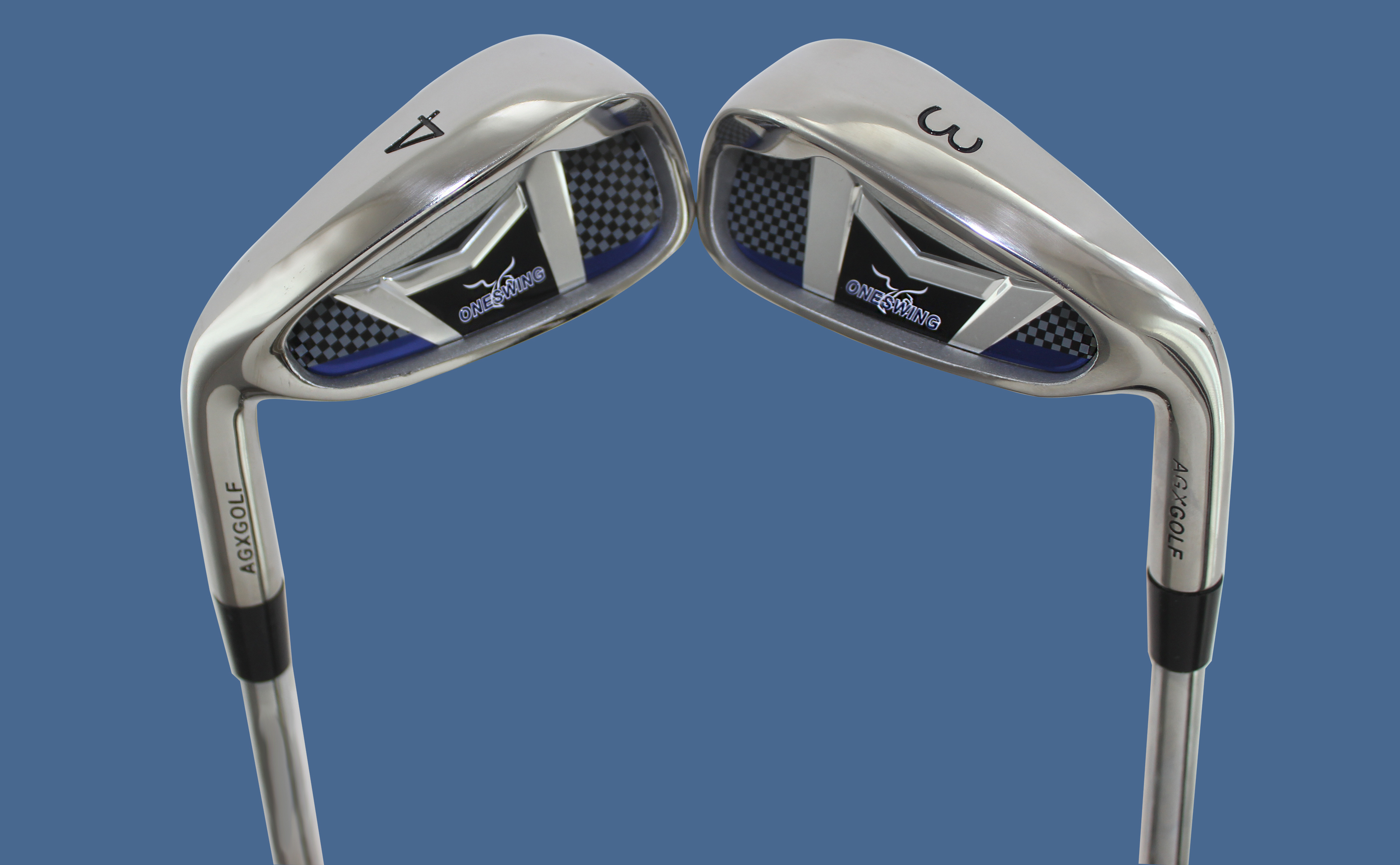 AGXGOLF MEN'S ONE SWING SAME LENGTH IRONS SET 4, 5, 6, 7, 8 & 9 + PITCHING WEDGE; LEFT OR RIGHT