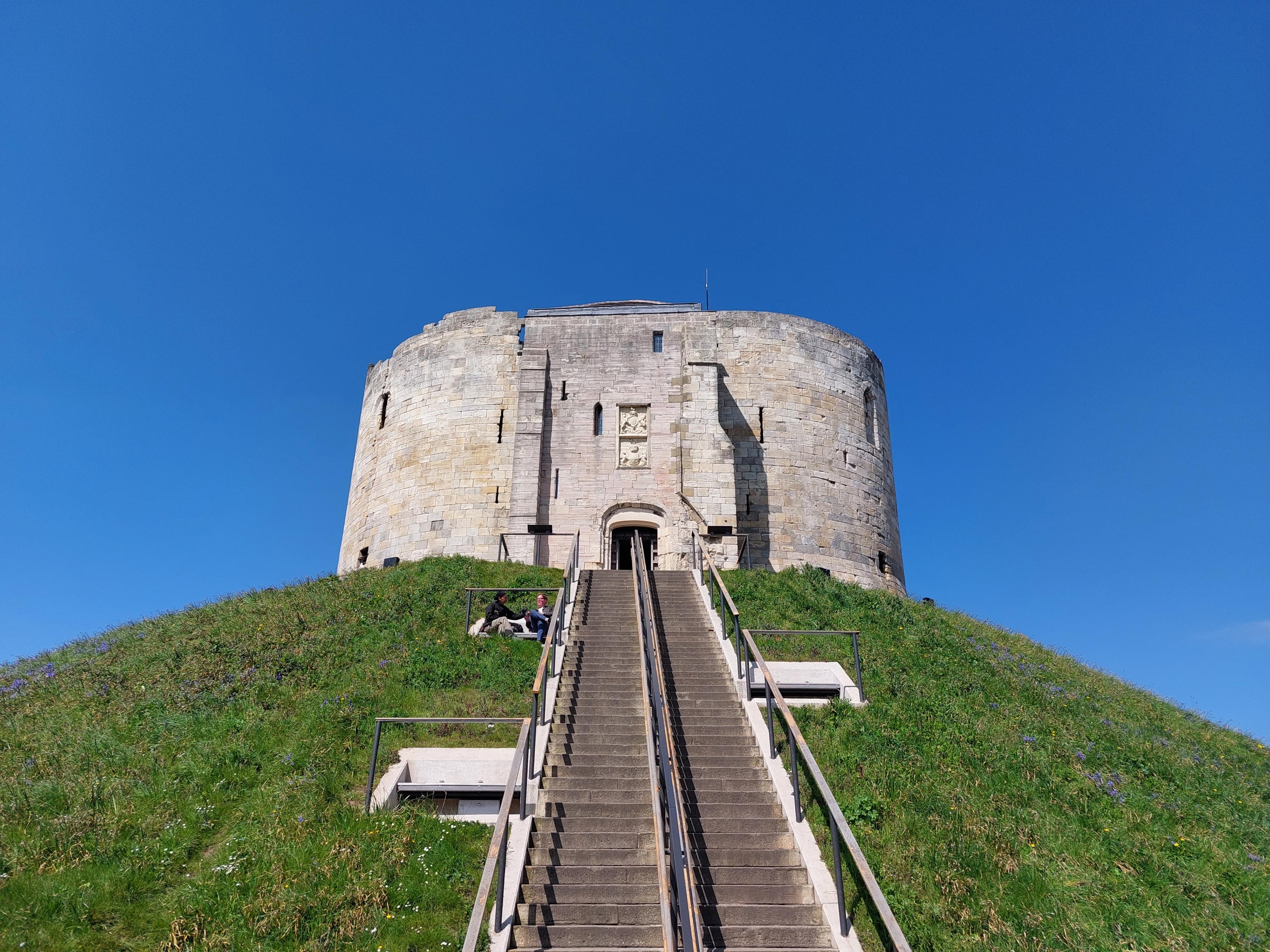 Medieval Society members appreciate the sunkissed scenery of York from