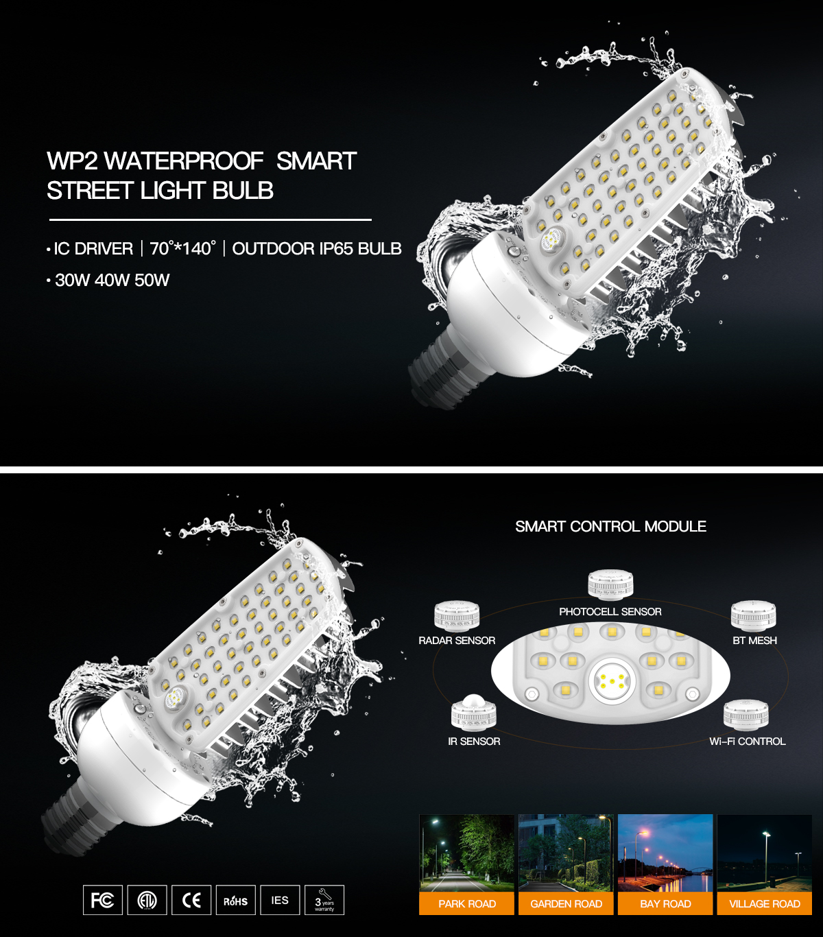 Smart LED Street Light Bulb chenxin