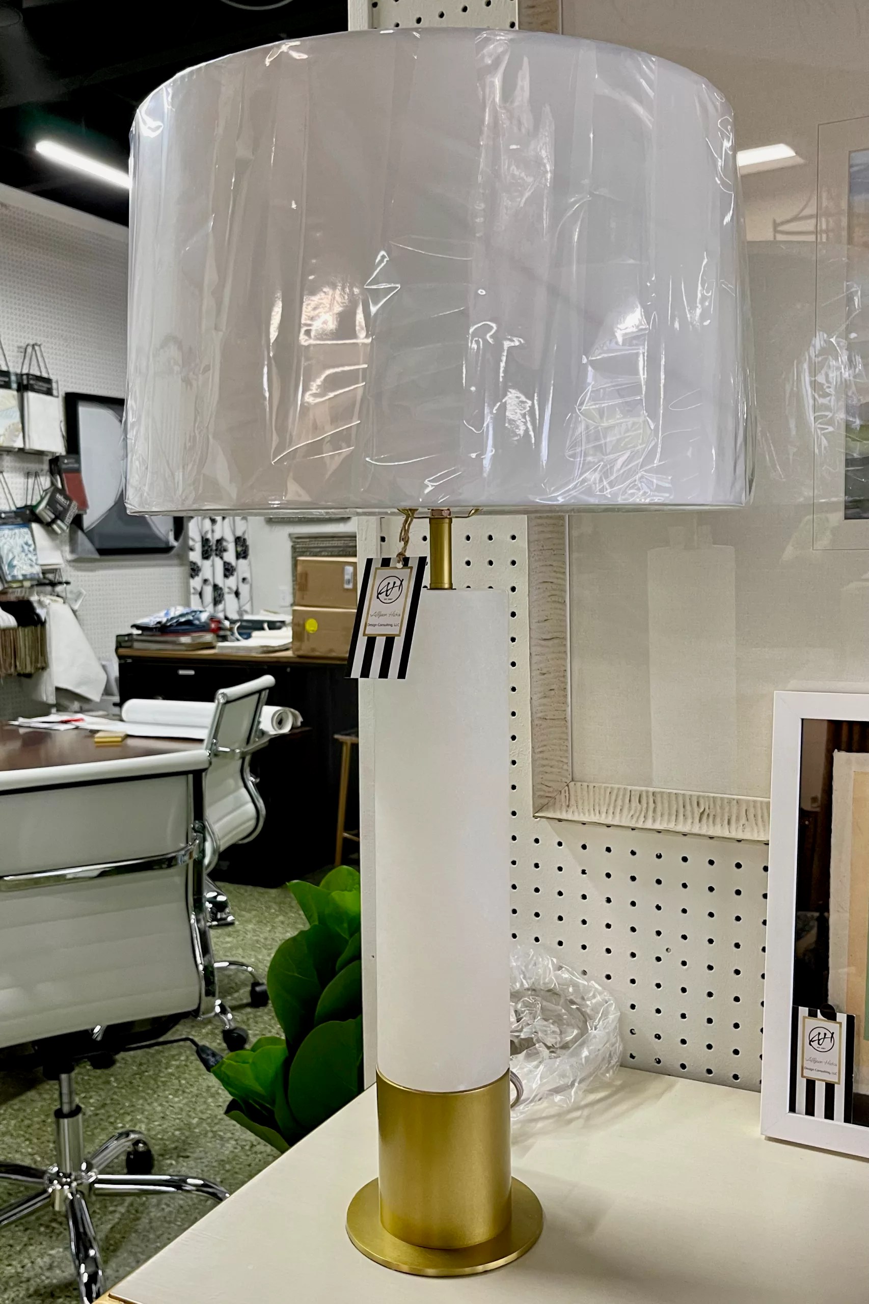 Alabaster Gold Lamp Allyson Hicks Design Consulting