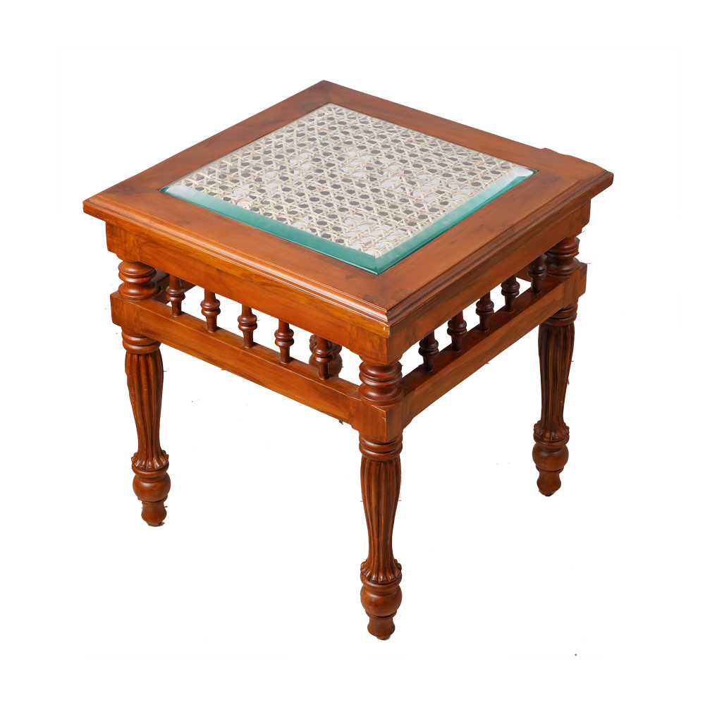 Heritage Teapoy Small in Teak Wood Online