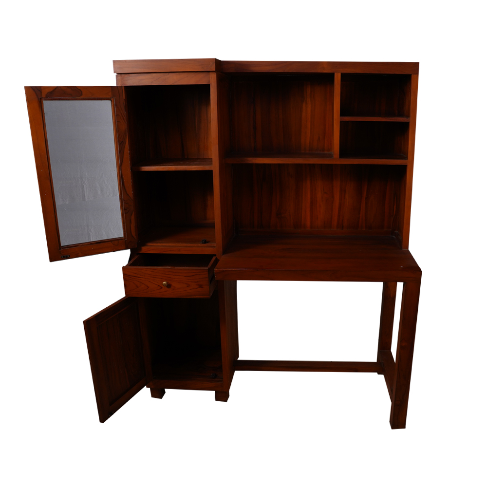 Study Table with Book Shelf in Imported Teak Online