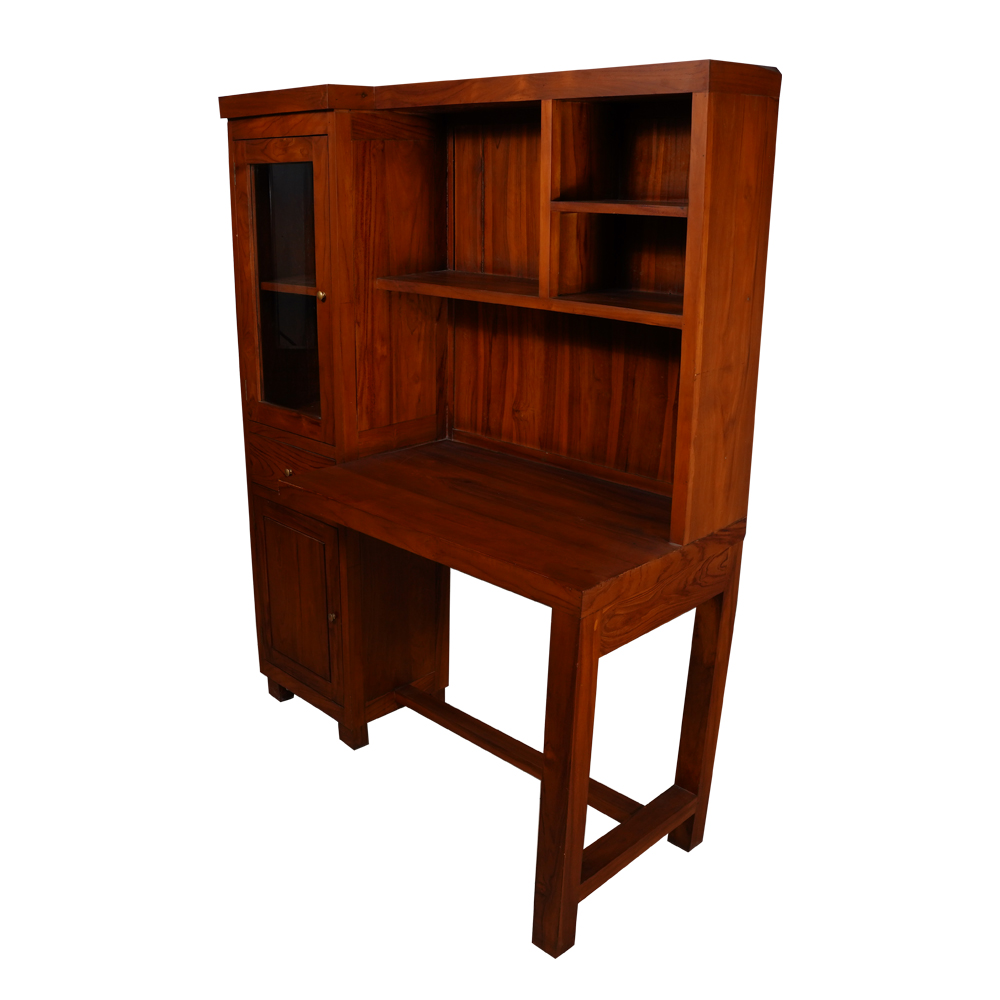 Study Table with Book Shelf in Imported Teak Online