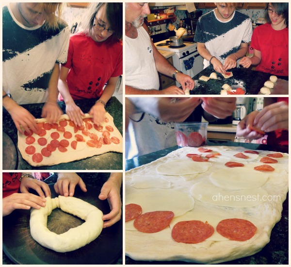 Pepperoni and Cheese Balls and Bread with frozen dough A Hen's Nest