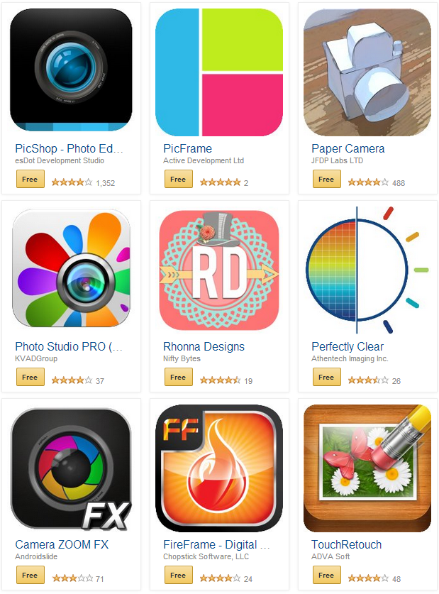 Amazon offers 20 in Free photography apps for Android!