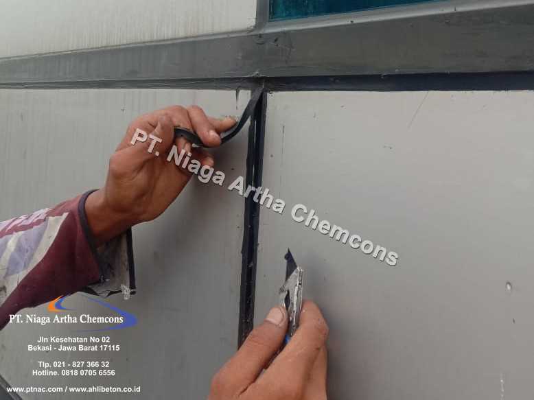 perbaikan sealant gedung Arsip Ahlibeton