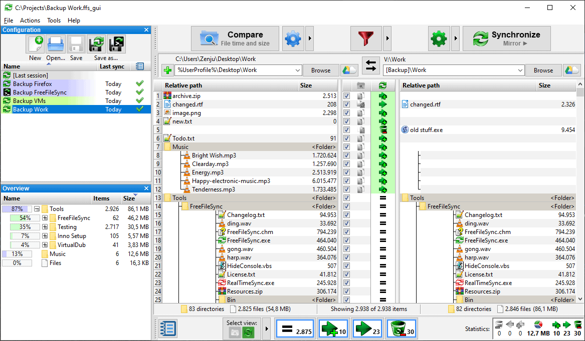 FreeFileSyncScreenshot