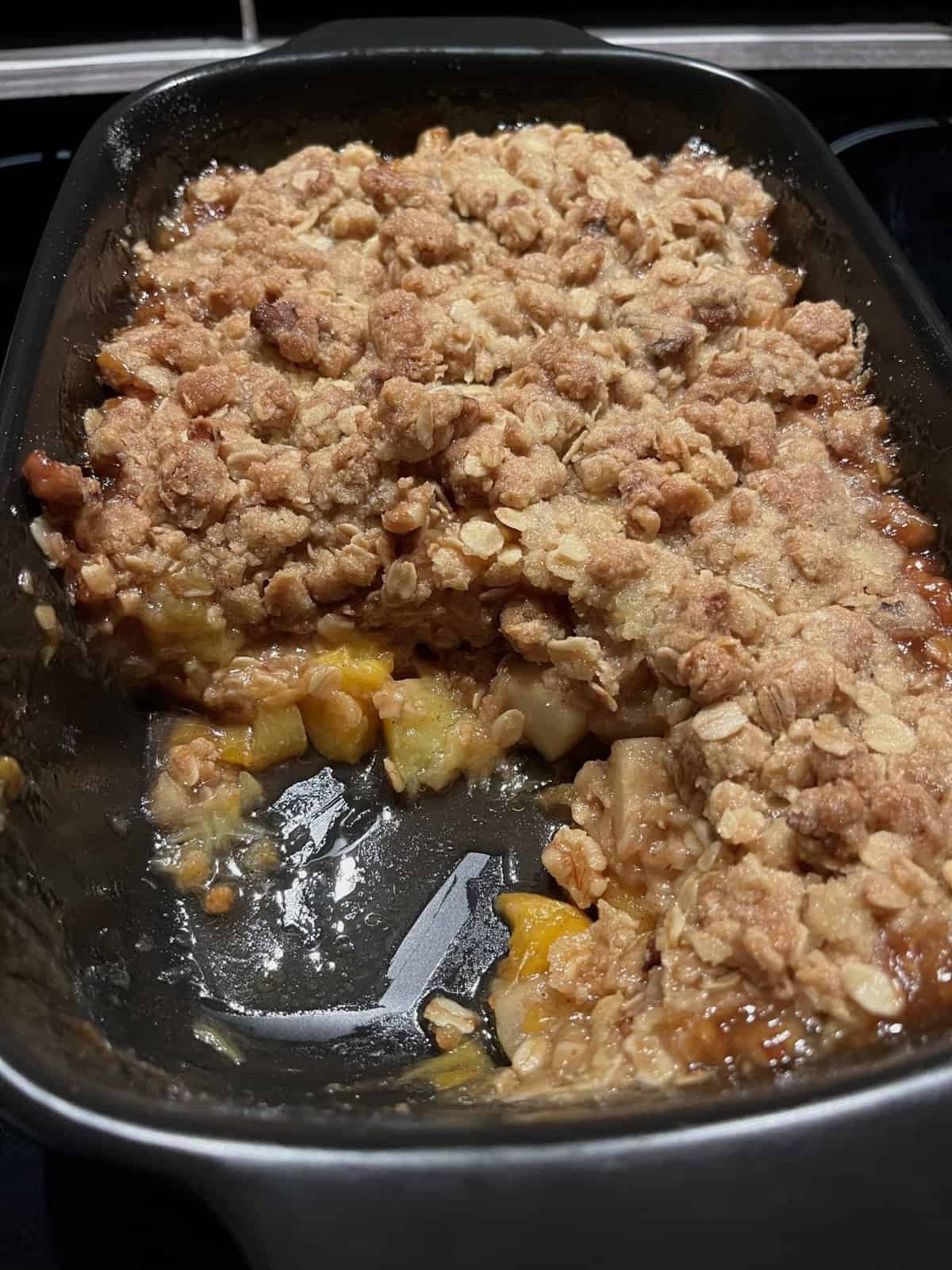Apple and Peach Crumble A Home Cooks Diary