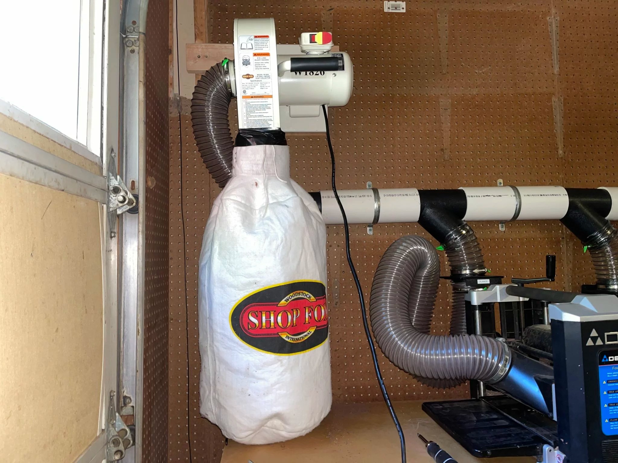 Dust collector system using sch. 40 PVC A Home Crafter