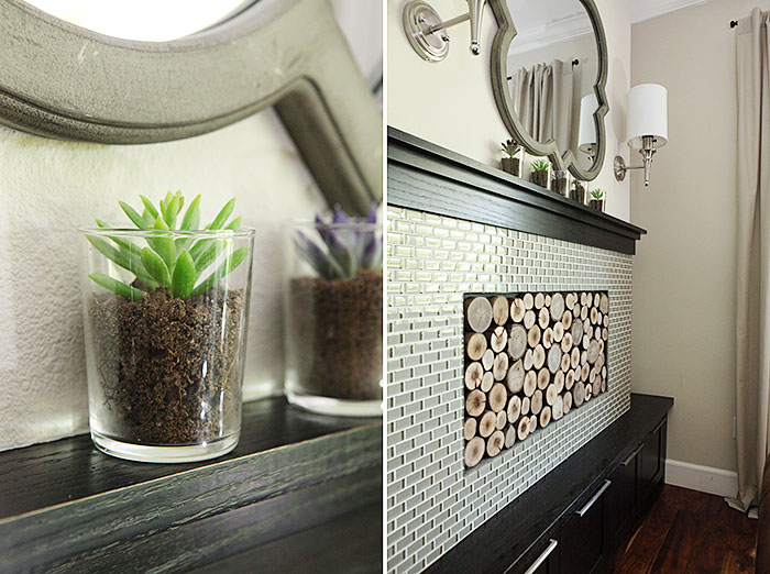 DIY faux stacked wood fire screen a Kreg Jig project