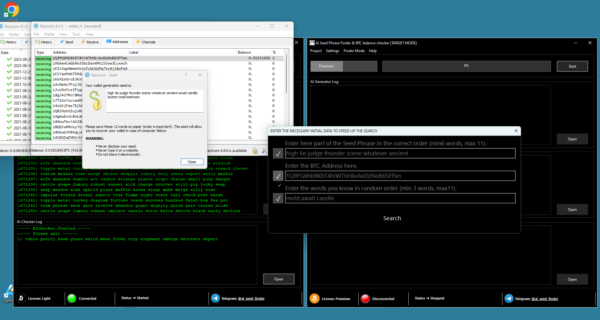 How to Hack Bitcoin Wallet Using Brute Force with "AI Seed Phrase