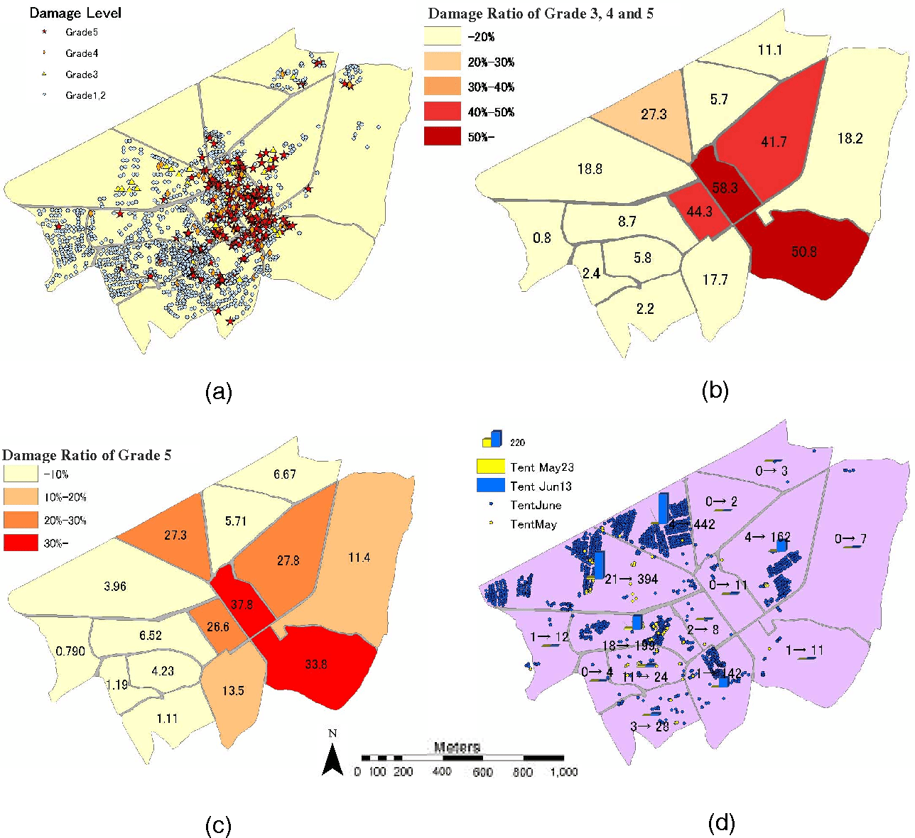 Algeria 2003 Earthquake Map Figure 11 from DAMAGE DETECTION FROM HIGHRESOLUTION SATELLITE IMAGES