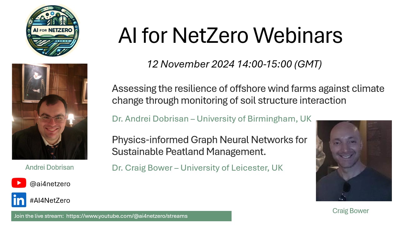 AI for NetZero Webinar Series research group