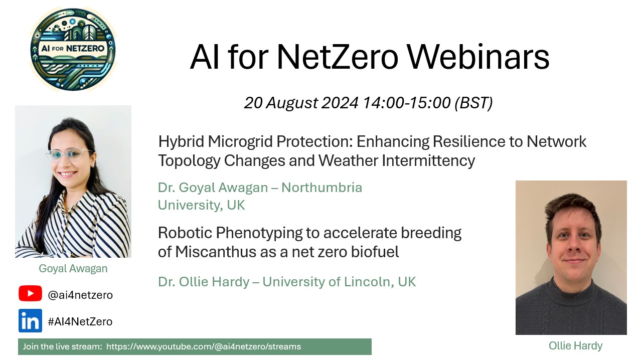AI for NetZero Webinar Series research group