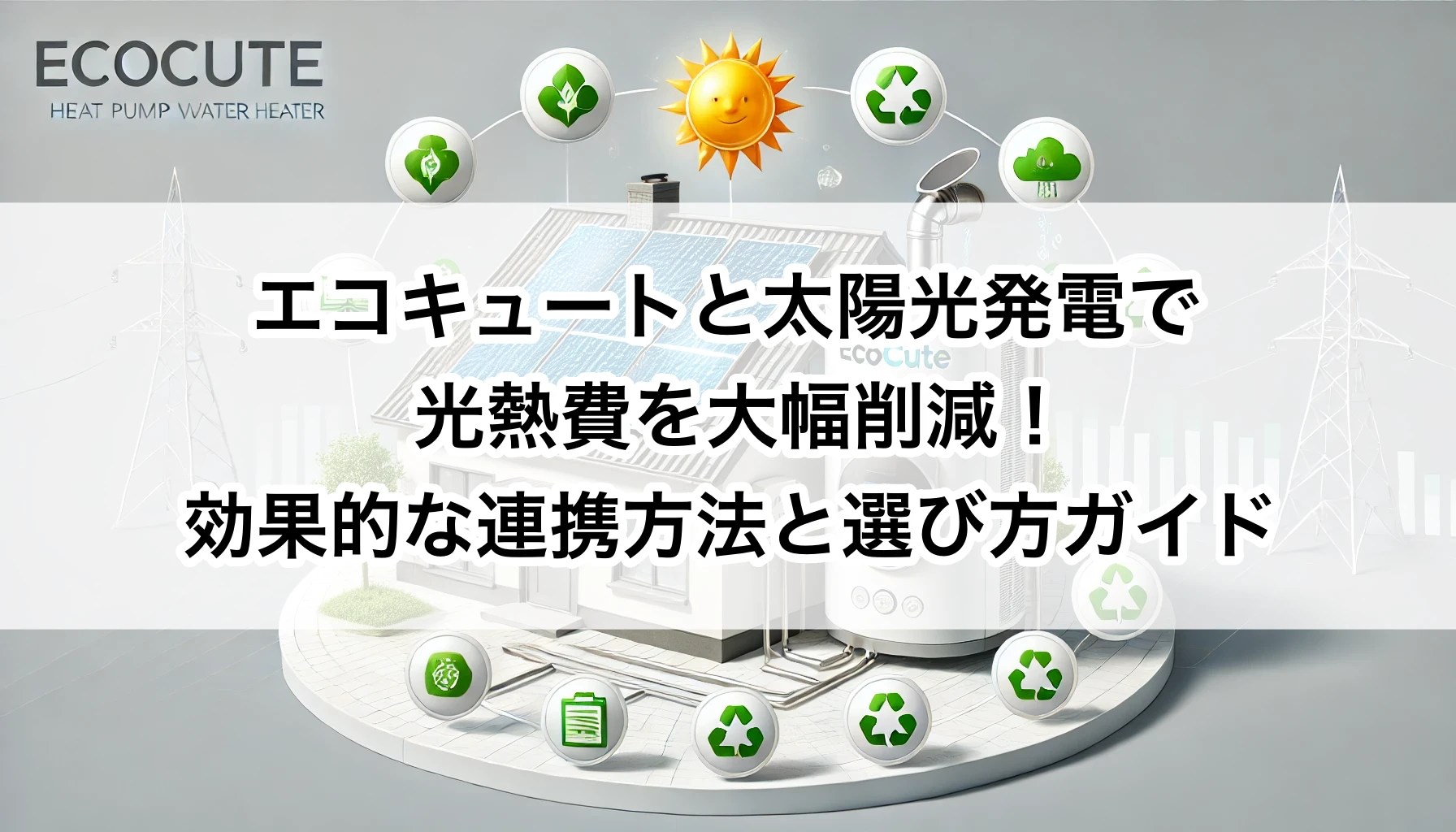エコキュートと太陽光発電で光熱費を大幅削減！効果的な連携方法とおすすめの選び方