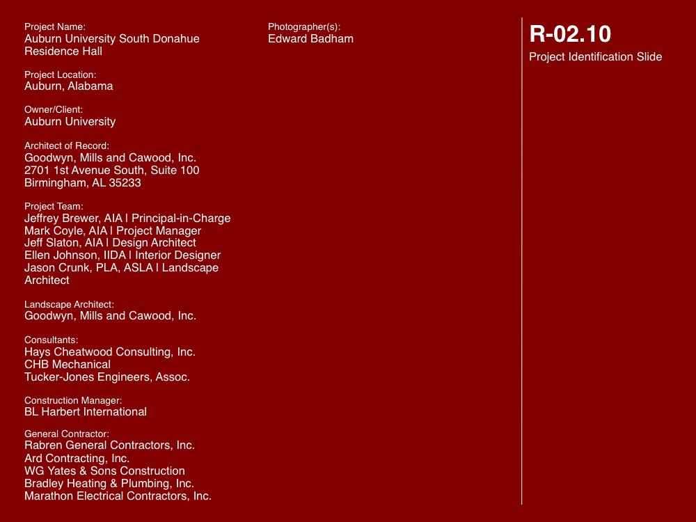 Auburn University South Donahue Residence Hall AIA Birmingham