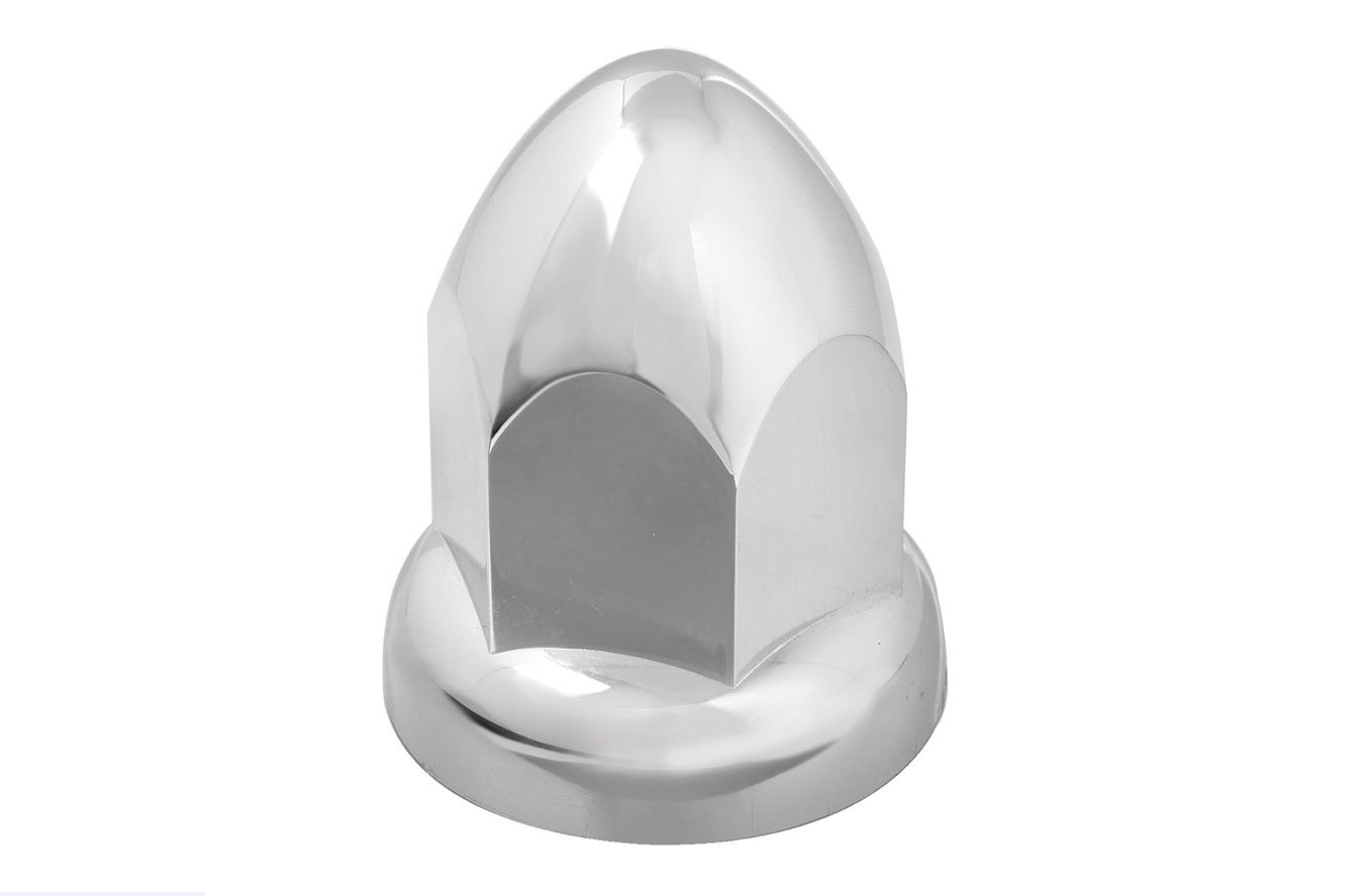 BULLET CHROME PLASTIC PUSH ON WHEEL NUT COVERS 10 PACK A & I