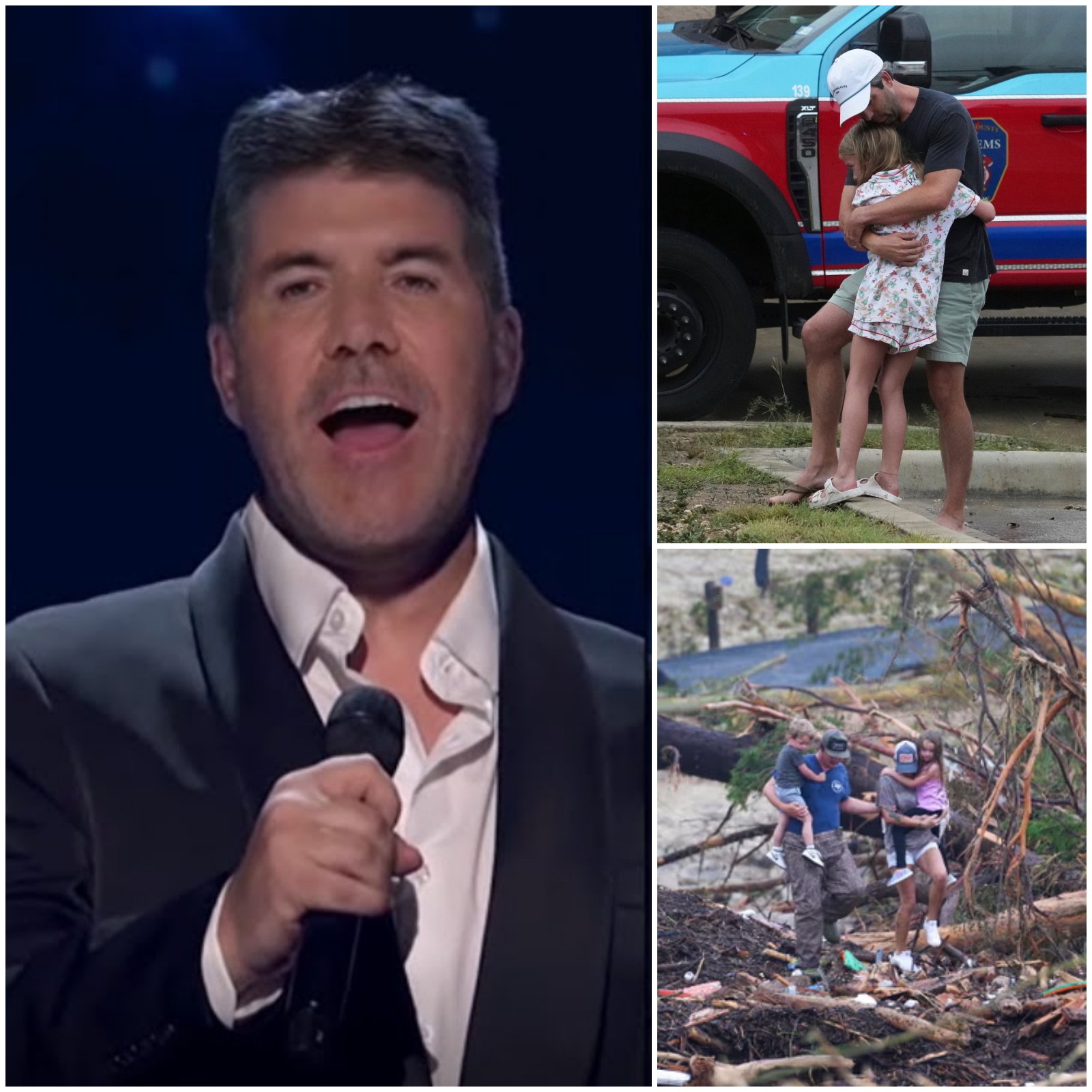 When Simon Cowell heard the devastating news a massive flood in Texas