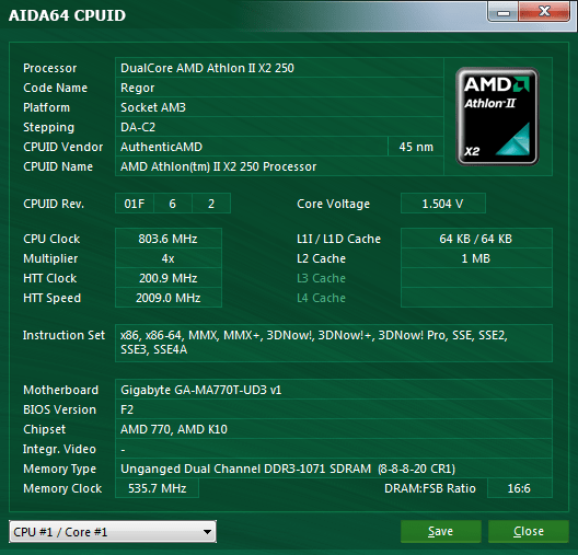 AIDA64 Hardware diagnostics