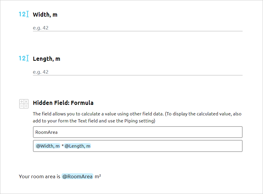 How to Use the Formula field AidaForm