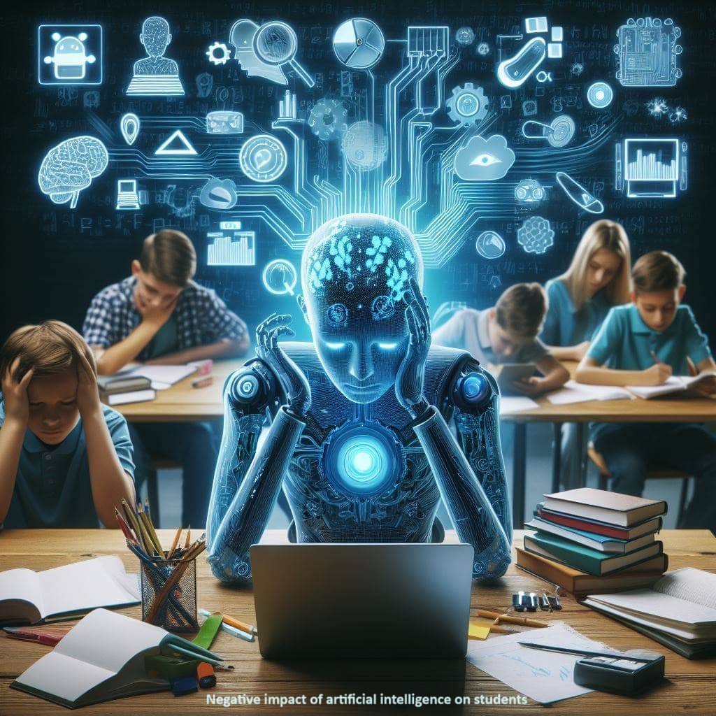 Negative impact of Artificial Intelligence on students