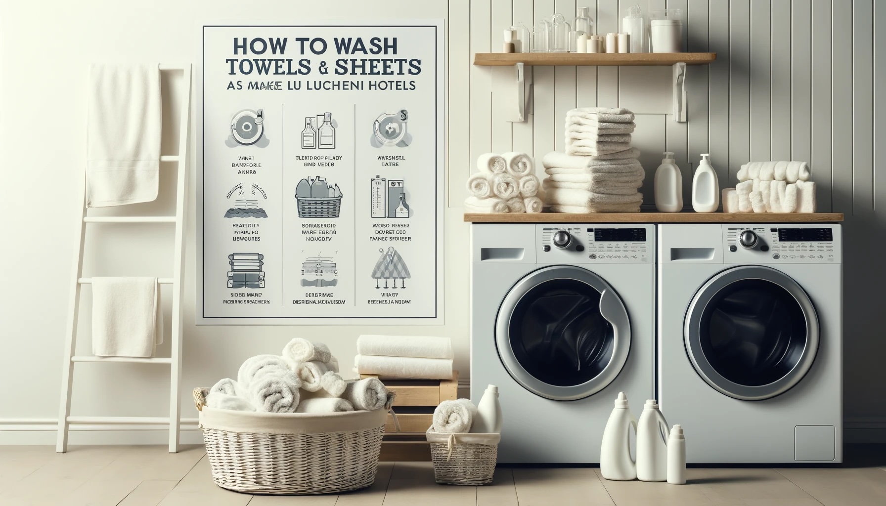 How to Wash Towels and Sheets to Luxury Hotel Standards AI generated
