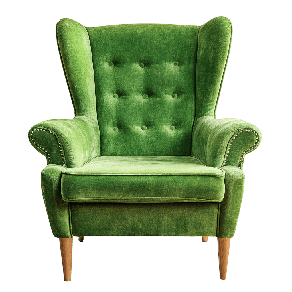 Free Solitary Green Armchair A Cozy Retreat nohat.cc