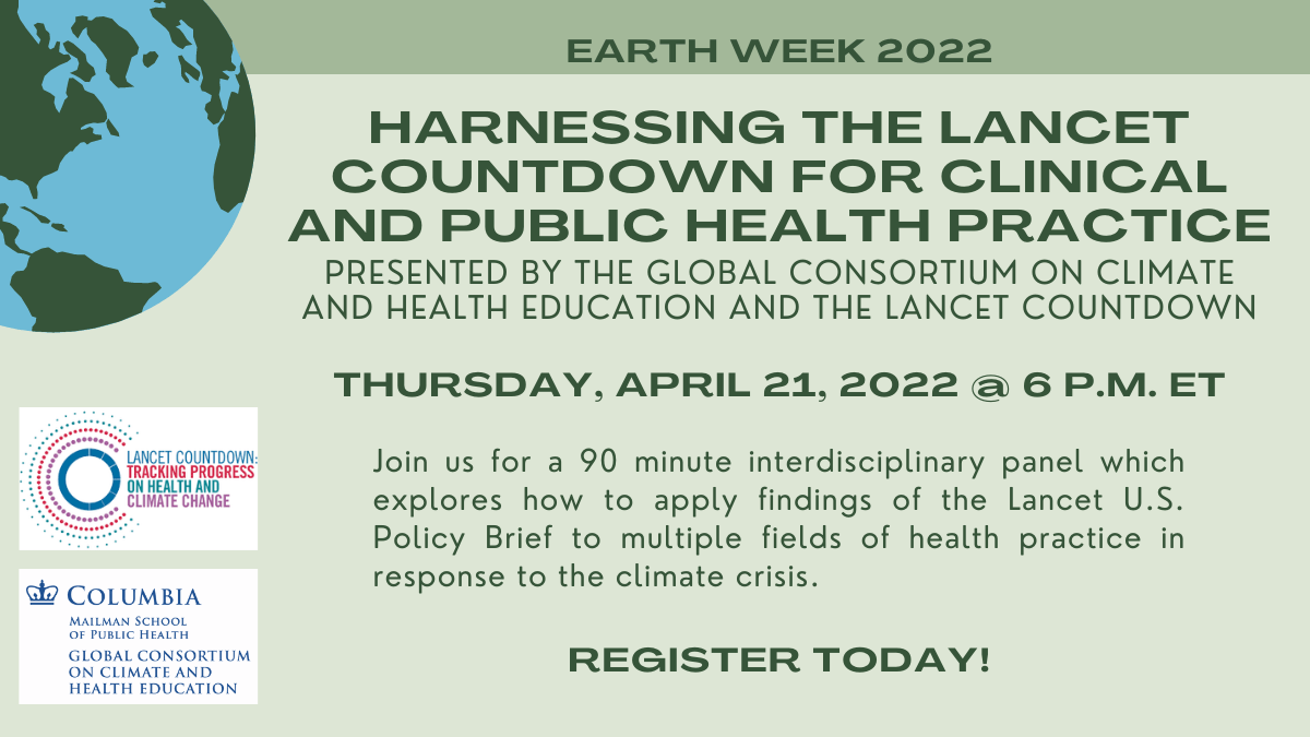 HARNESSING THE LANCET COUNTDOWN FOR CLINICAL AND PUBLIC HEALTH PRACTICE