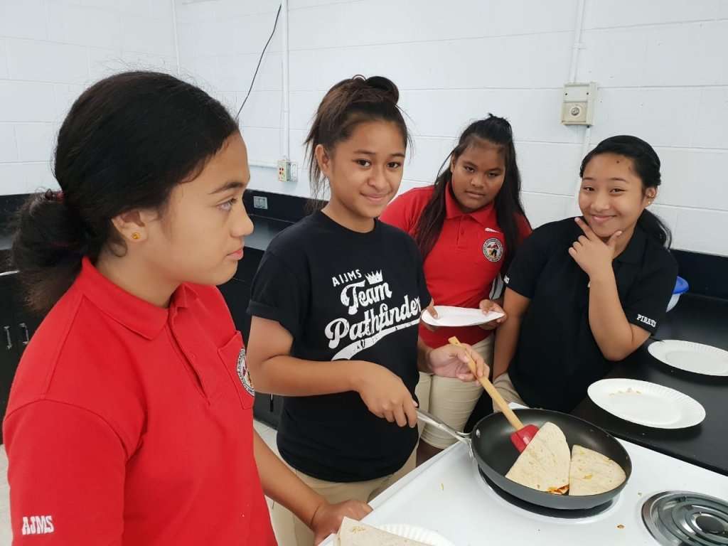 AIJMS students enjoy Mr. Opena’s Cooking Class (Home Economics