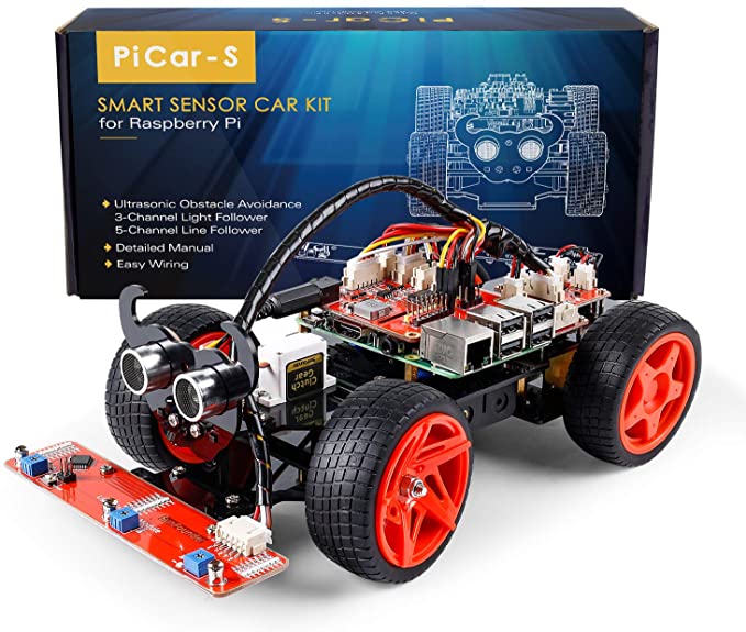 SunFounder Raspberry Pi Car DIY Robot Kit for Adults Picars,Visual