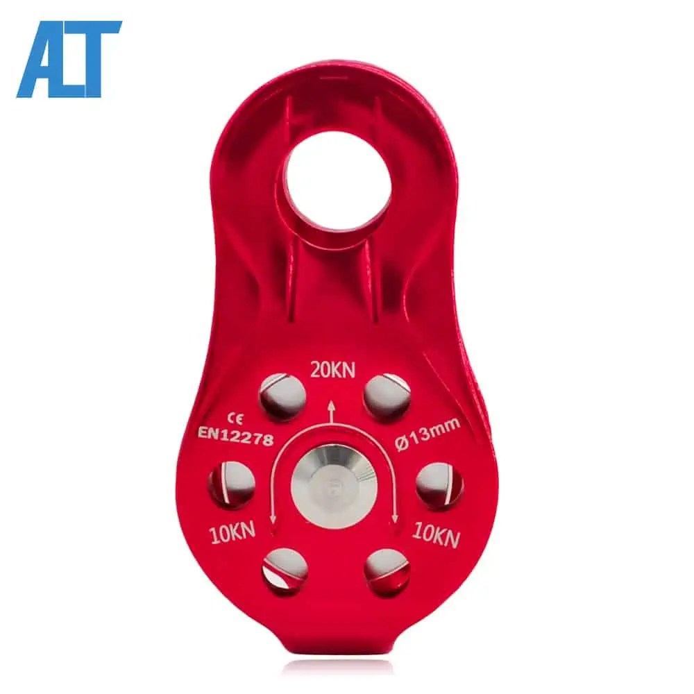 20kN Aluminum Alloy Rock Climbing Single Wheel Pulley Ailotsafety