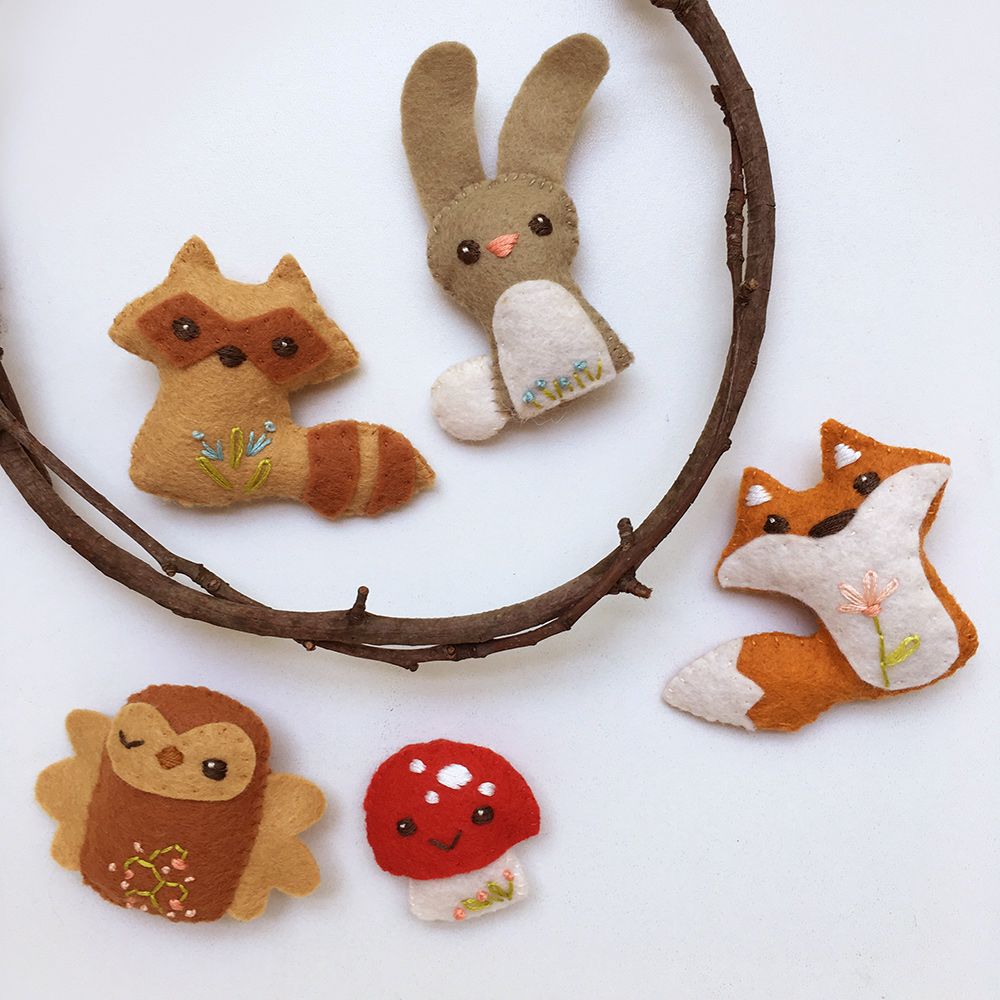 Felt Animal Baby Mobile