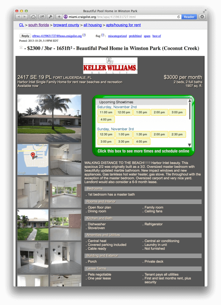 Craigslist takes down ability to insert HTML tags in listings, starting
