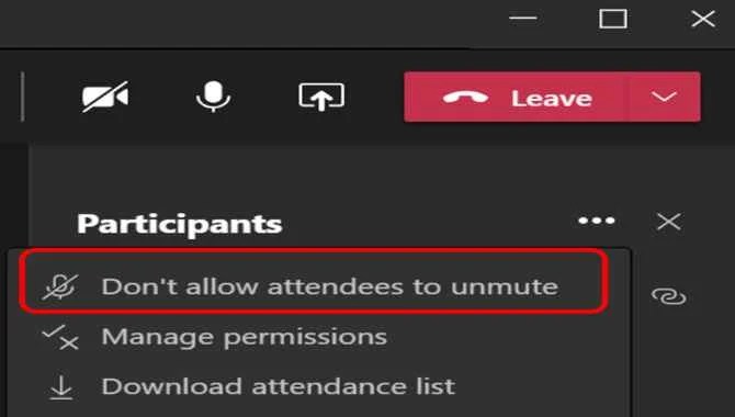 Ask The Meeting Organizer To Unmute You.