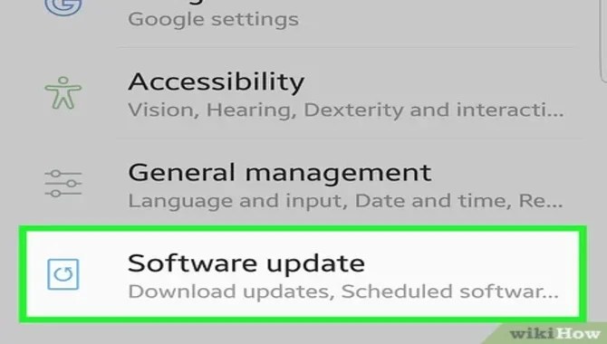 Check For Software Updates.