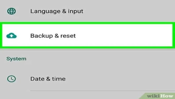 Reset Your Device