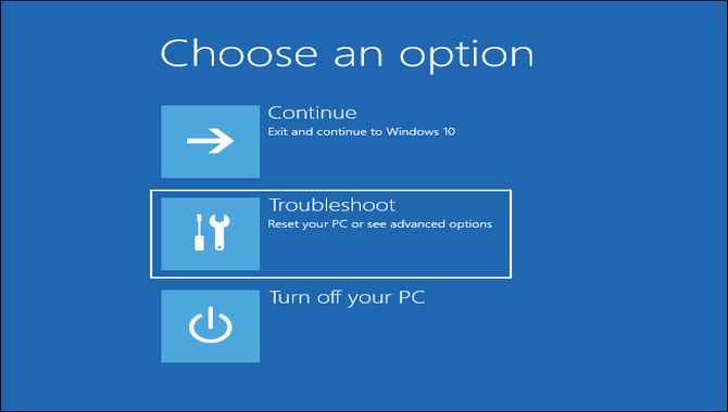 Use The Troubleshoot Option