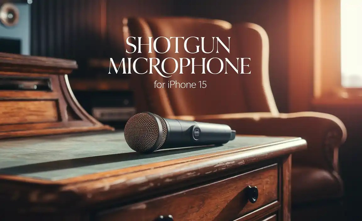 Shotgun Microphone for iPhone 15
