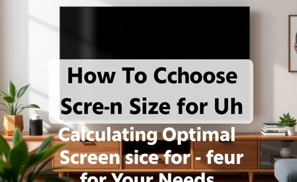 Calculating Optimal Screen Size for Your Needs