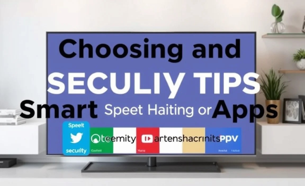 Choosing and Installing Smart TV Security Apps