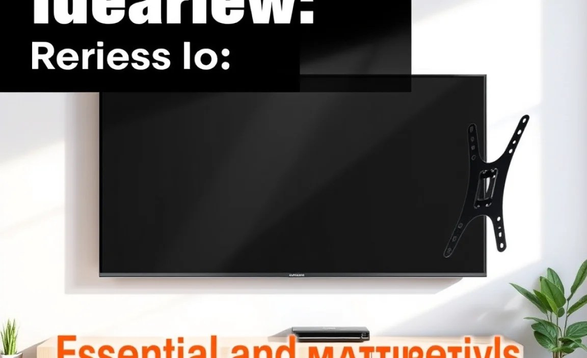 Essential Tools and Materials for DIY TV Wall Mounting