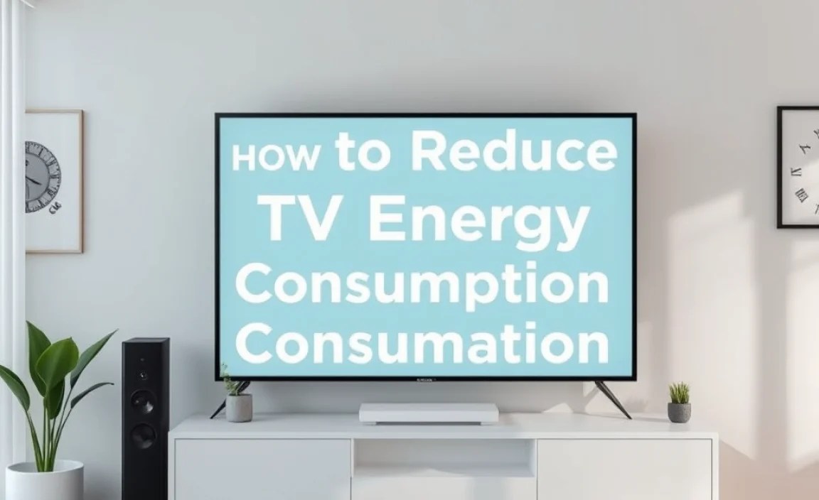How to Reduce TV Energy Consumption