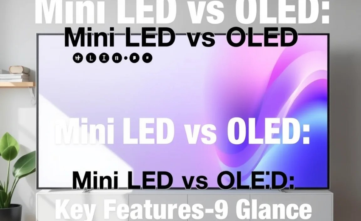 Mini LED vs OLED: Key Features at a Glance