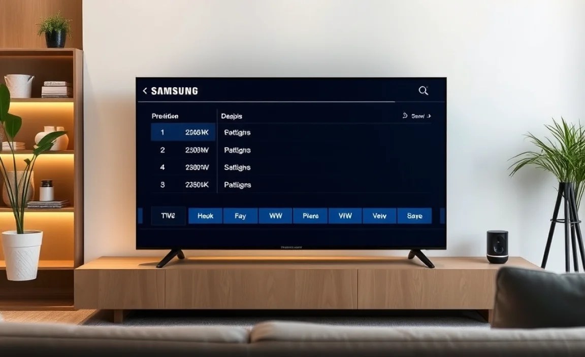 Preset Picture Modes Comparison Table