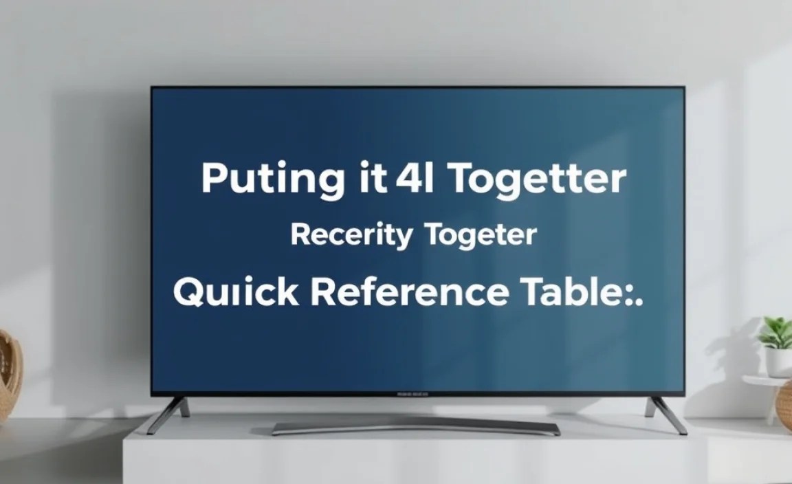 Putting It All Together: A Quick Reference Table